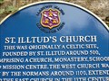 Image for St Illtyd's Church - Blue Plaque - Llantwit Major, Wales.