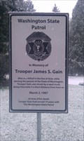 Image for Trooper James S. Gain Memorial Sign - Gee Creek Rest Area