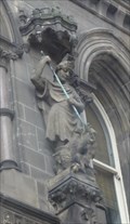 Image for St. George On Wall Of The Town Hall - Middlesbrough, UK