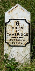 Image for Milestone - Cambridge Road, near Harlton, Cambridgeshire, UK.