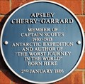 Image for Apsley Cherry-Garrard Blue Plaque - Lansdowne Road, Bedford, UK