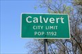 Image for Calvert, TX - Population 1192