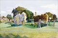 Image for “View of the Ruins of the Cloister, the Belfry of St Mary’s Church and the Vicarage, Tilty” by Kenneth Rowntree – Tilty Abbey, Tilty, Essex, UK