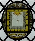 Image for Stained Glass - The Elmdon Dial, St Nicholas' Church, Elmdon, Essex, UK.