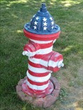 Image for American flag hydrant - Reno, NV