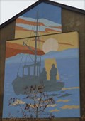 Image for Fishing boat mural - Victoria Street, Morecambe, Lancashire, UK.