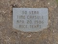 Image for City of Rice Time Capsule - Rice, TX