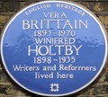 Image for Vera Brittain and Winifred Holtby - Doughty Street, London, UK
