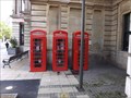 Image for Three Red Telephone Boxes - Broadway, Stratford, London, UK