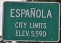 Image for Española, New Mexico ~ Elevation 5590 Feet