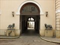 Image for Two Dog Statues near the inner south wing of castle St. Emmeram, Regensburg - Bavaria / Germany