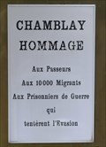 Image for Hommages aux migrants, Chamblay, Jura, France