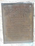 Image for Lions Club Plaque - High Springs Cemetery - High Springs, FL