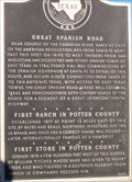 Image for Great Spanish Road; First Ranch in Potter County; First Store in Potter County
