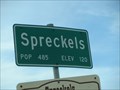 Image for Spreckles, CA - Pop 485