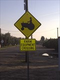 Image for Farm Equipment Crossing Sign-Hughson, Ca