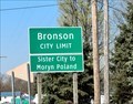 Image for Bronson Sister City sign - Bronson, MI