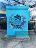 Image for "Fore and Aft" by Holly Emidy painted utility box - Warren, Rhode Island