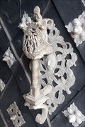 Image for Two unique door handles on parish church of St. Joseph - Wien, Austria