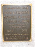 Image for Milpitas Civic Center WWI plaque - Milpitas, CA