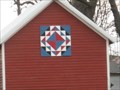 Image for Red, White, and Blue Barn Quilt – rural Cushing, IA