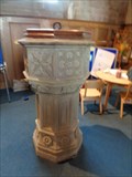 Image for Baptismal Font - St Mary the Virgin Church, Ross on Wye, Herefordshire, UK.