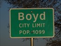 Image for Boyd, TX - Population 1099