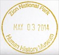 Image for Zion National Park - Human History Museum NPS Stamp - Springdale, UT