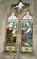 Image for Stained glass window in Kirby Hill Church, North Yorks