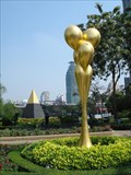 Image for Tall Golden Balloon Sculpture  -  Bangkok, Thailand