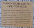 Image for Ogden Utah Temple Cornerstone