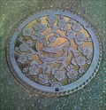 Image for Plum and a Bush warbler Manhole : Ome-shi, Tokyo, JAPAN