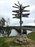 Image for Direction  Arrows -  Swedish/Finnish border - Karesuando, Sweden
