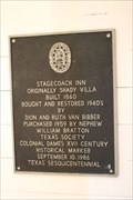 Image for Colonial Dames XVII Century Plaque -- Stage Coach Inn, Salado TX