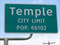 Image for Temple, TX - Population 66102