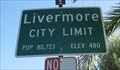 Image for Livermore, CA - Population: 80,723