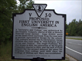 Image for First Proposed University in America – Henrico Co., VA