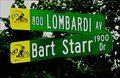 Image for Bart Starr Drive at Lombardi Avenue on Walk of Legends, Green Bay, WI, USA