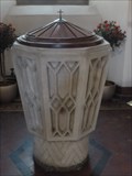 Image for St David's Cathedral - Stone Font - Cardiff, Wales, Great Britain.