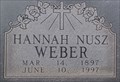 Image for 100 - Hannah Nusz Weber - Ebenfeld Cemetery, Okeene, OK