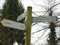 Image for Hiking Trail Arrows around Liblarer Lake, Abzweig Parkplatz Seestrasse, Erftstadt - NRW / Germany