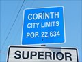 Image for Corinth, TX - Population 22,634