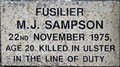 Image for Fusilier M. J. Sampson - Onchan, Isle of Man.