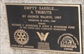 Image for "Empty Saddle . . . A Tribute" -- Casper WY