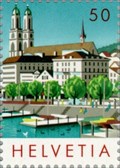 Image for Zurich Townscape featuring the Grossmünster - Zurich, Switzerland