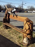 Image for Carved Dog Bench - Decatur, TX