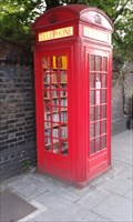 Image for Red telephone box and community-run library, Lewisham, London, UK