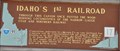 Image for First Railroad in Idaho