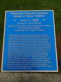 Image for Willamette National Cemetery Medal of Honor Citation: Larry G. Dahl - Portland, Oregon