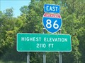 Image for N.Y. Interstate 86 - Highest Elevation - 2,110 Feet